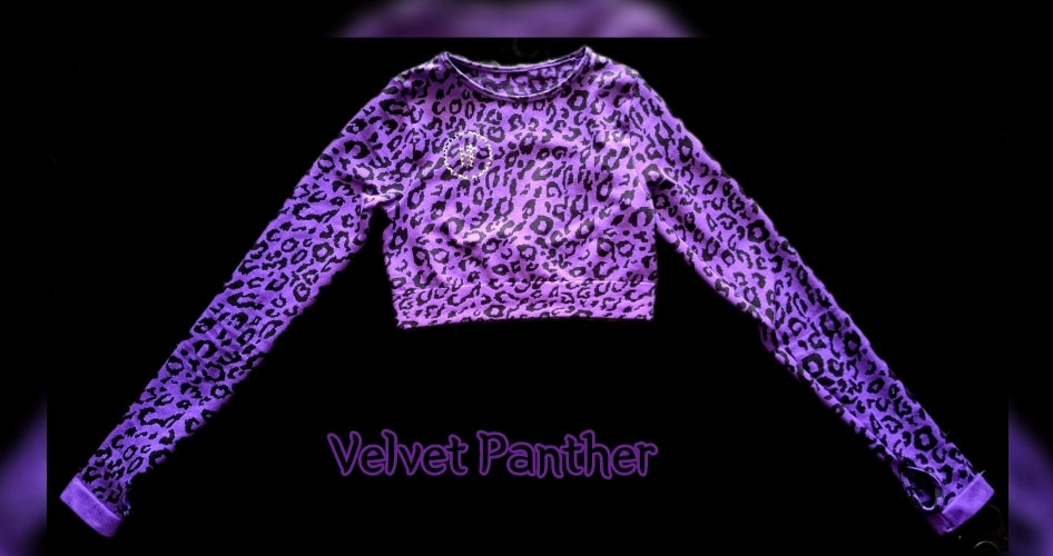 Velvet Panther Cropped Thumbhole