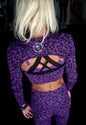 Velvet Panther Cropped Thumbhole