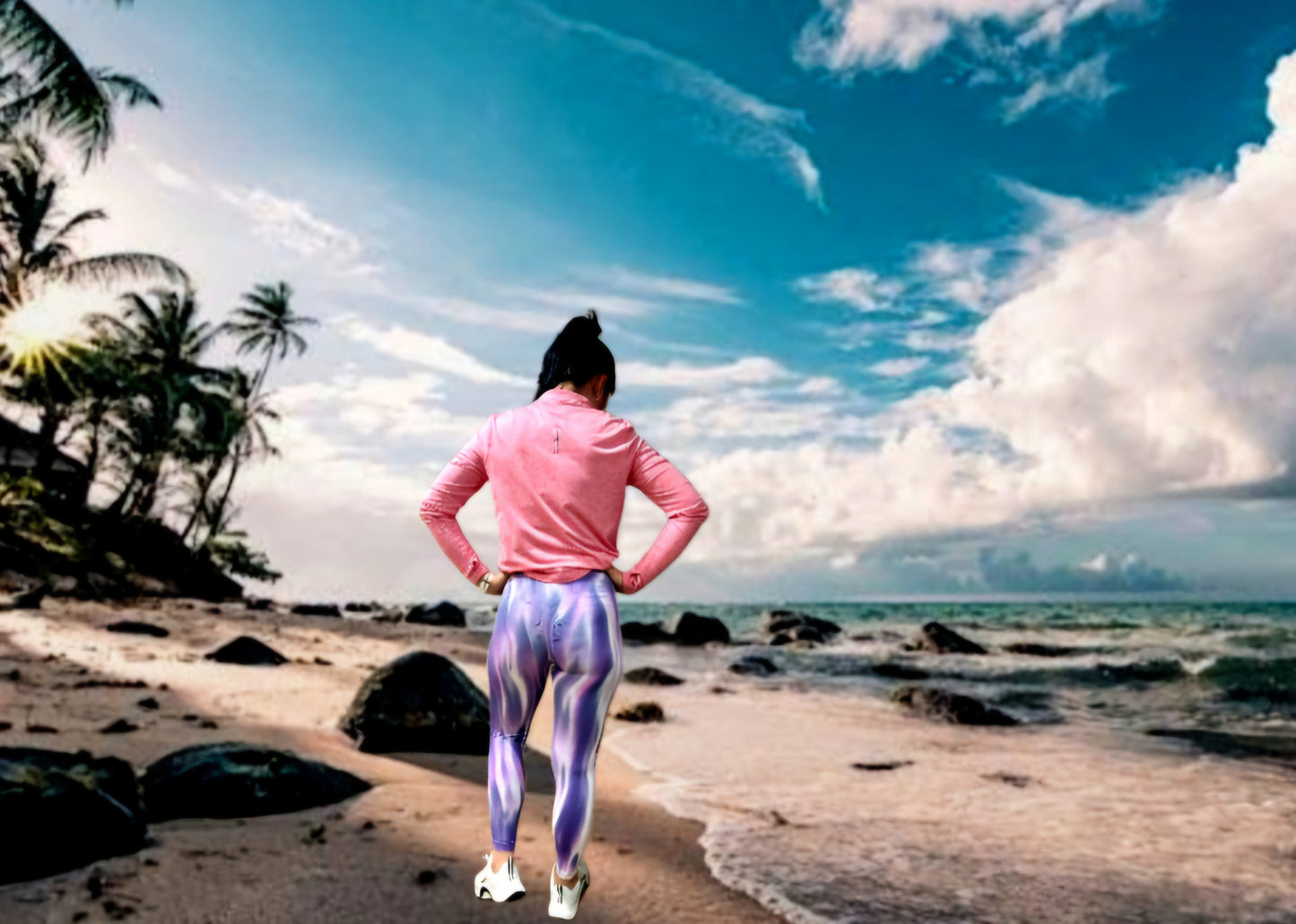Periwinkle Soufflé Full Length Tight