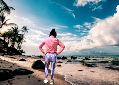Periwinkle Soufflé Full Length Tight