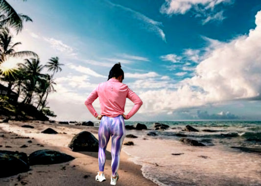 Periwinkle Soufflé Full Length Tight