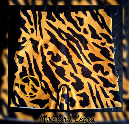 Mustard Zebra Short Tight