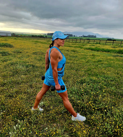 Frosty Blue Backless Tank
