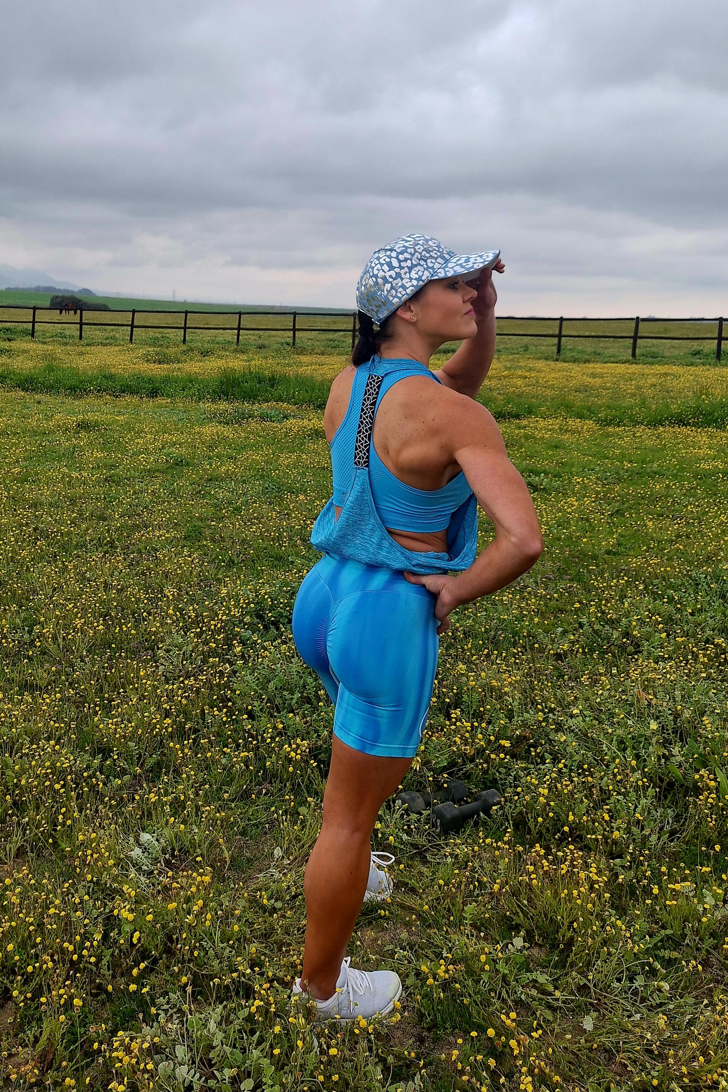 Frosty Blue Backless Tank