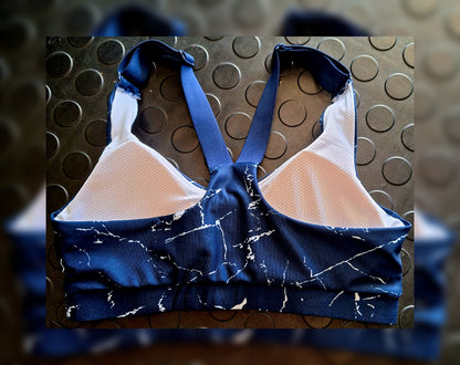 Midnight Marble Sports Bra