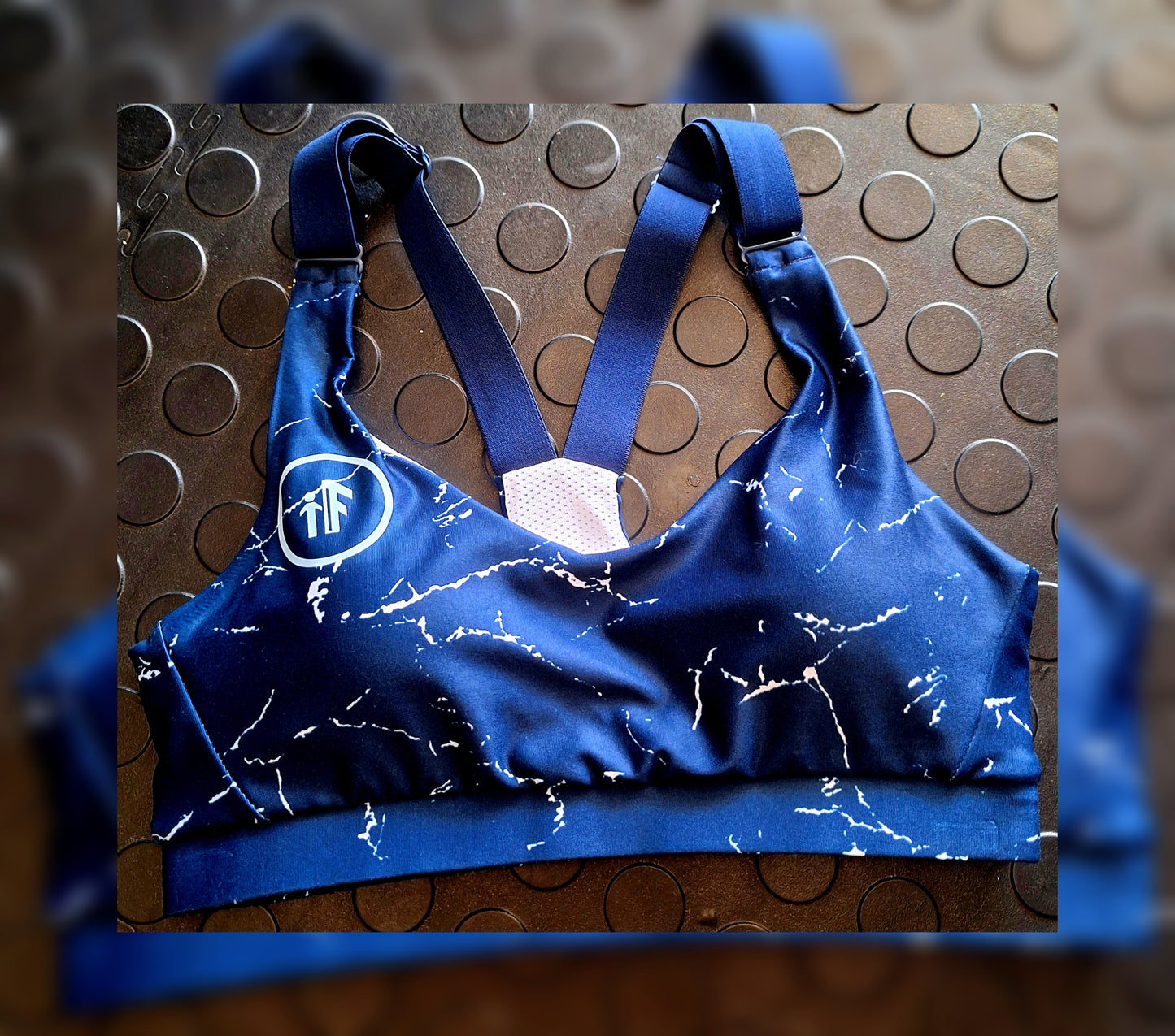 Midnight Marble Sports Bra
