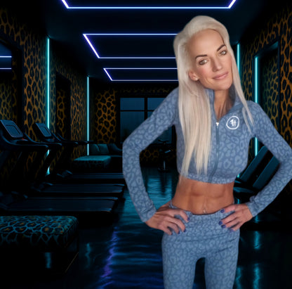 Leopard Lagoon Full Length Tight