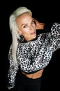 Ivory Claw Cropped Long Sleeve Sweatshirt