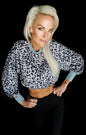 Charcoal Whisker Cropped Sweatshirt