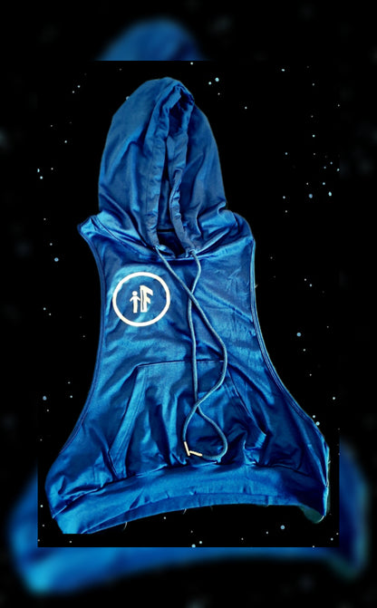 Navy punk Hooded Tanks