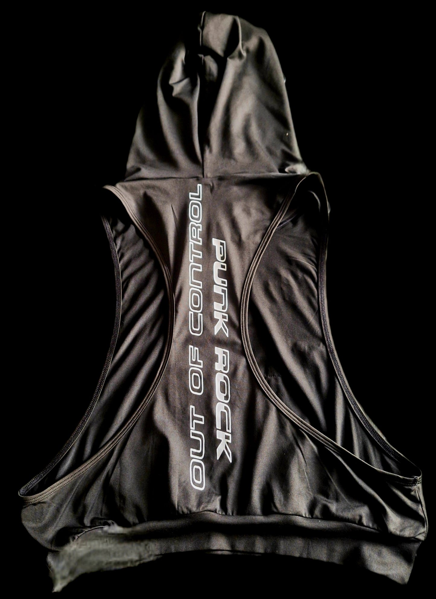 Black punk Hooded Tanks
