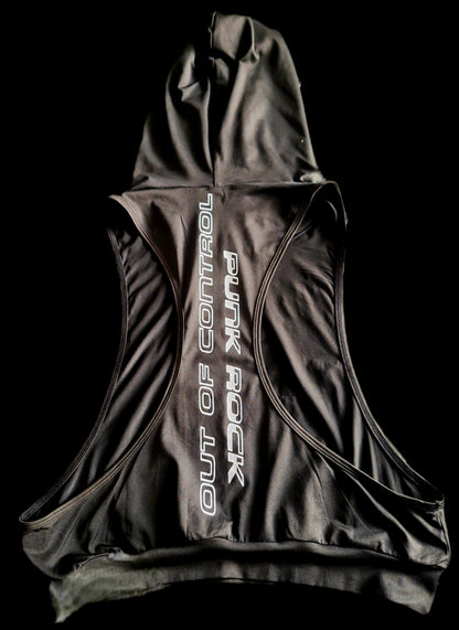Black punk Hooded Tanks