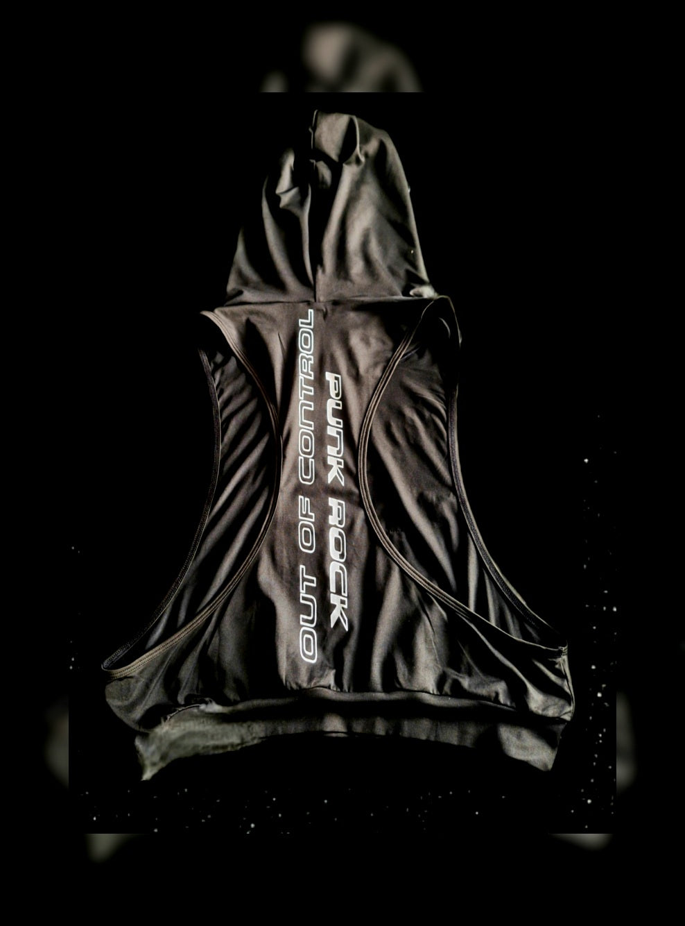 Black punk Hooded Tanks