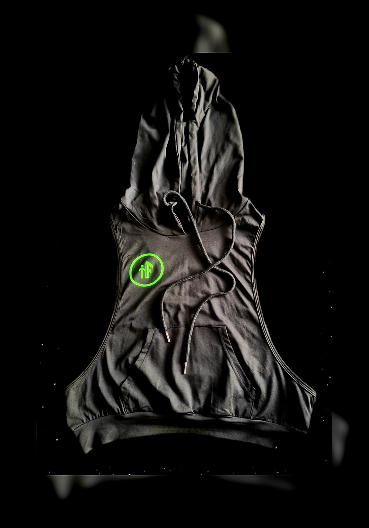 Black punk Hooded Tanks