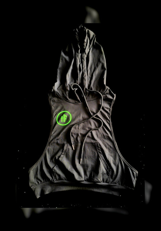 Black punk Hooded Tanks