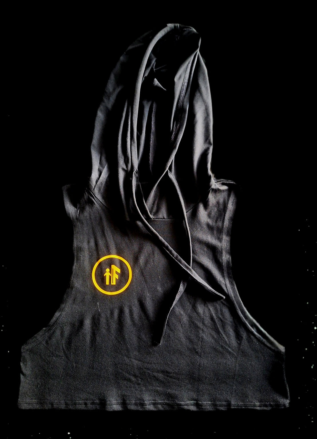 Cropped Charcoal Hooded Tank