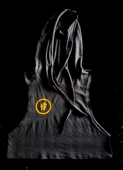 Cropped Charcoal Hooded Tank