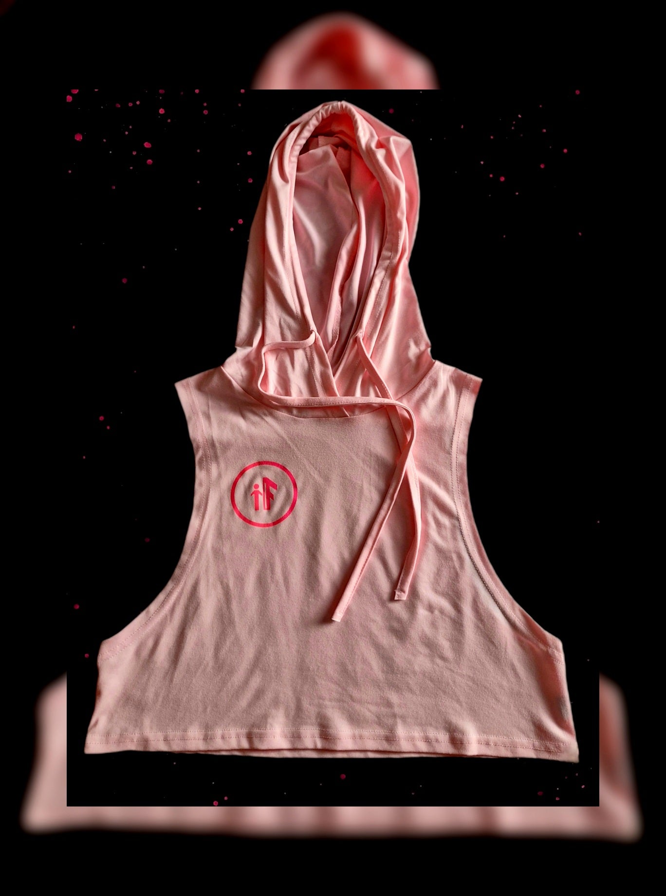 Bubblegum Cropped Hooded Tank