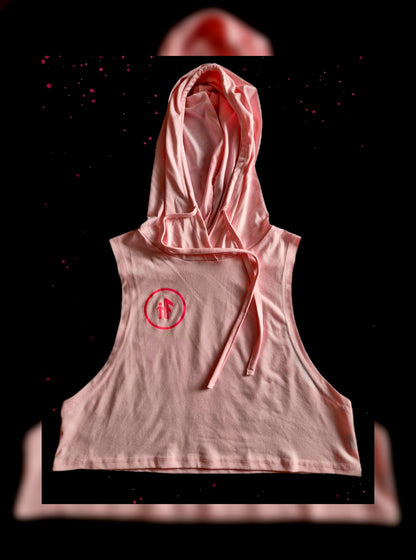 Bubblegum Cropped Hooded Tank