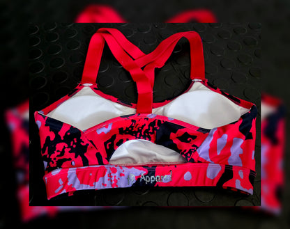 Scarlet Splatter Sport Bra