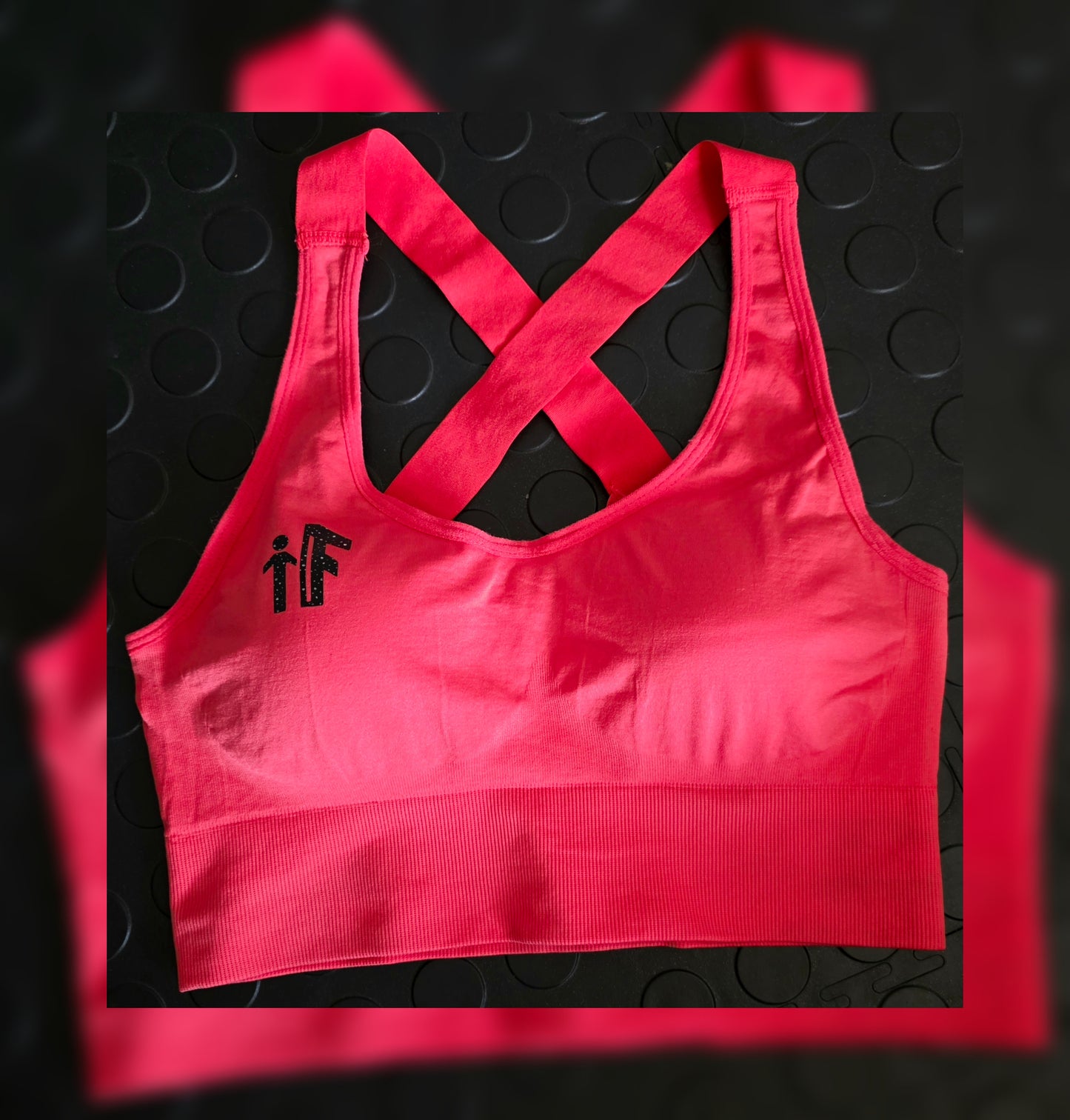 Coral Crossline Sports Bra