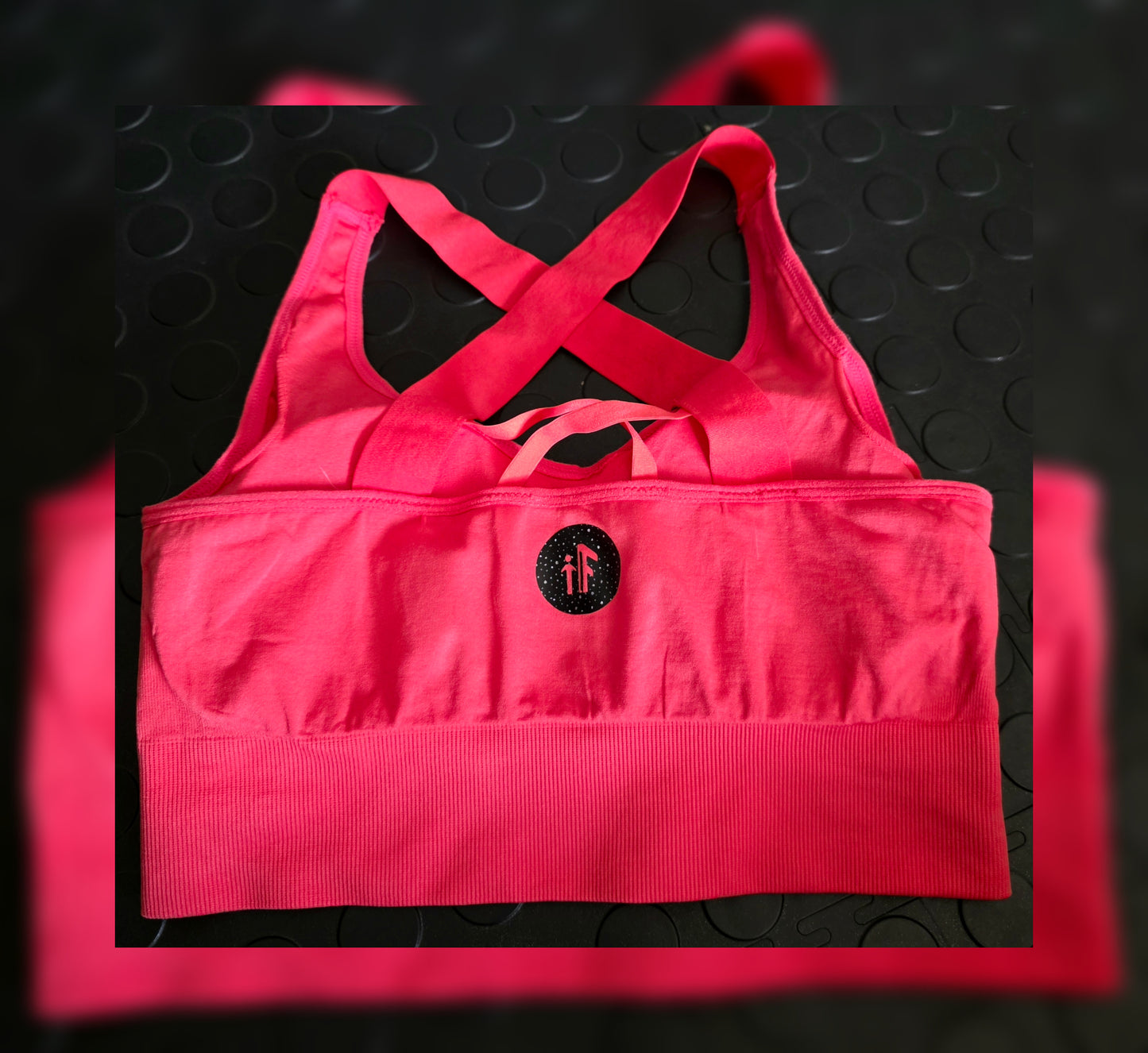Coral Crossline Sports Bra