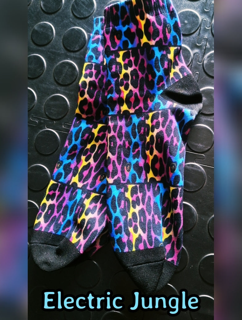Electric Jungle High Ankle Socks