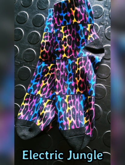 Electric Jungle High Ankle Socks