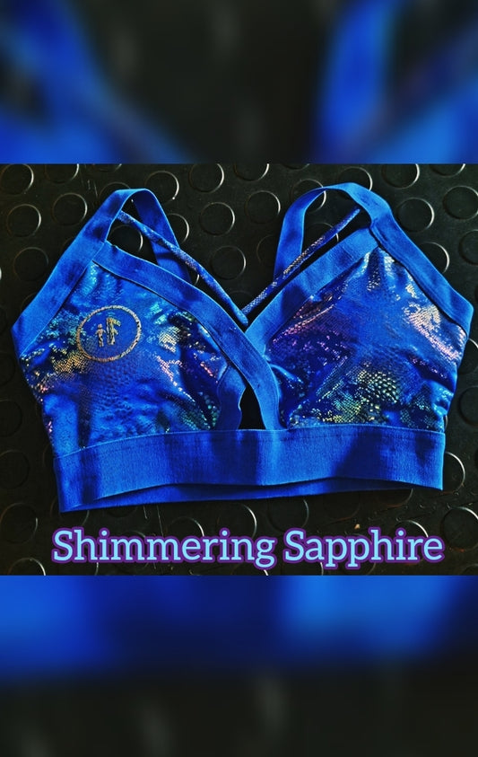Shimmering Sapphire Sports Bra