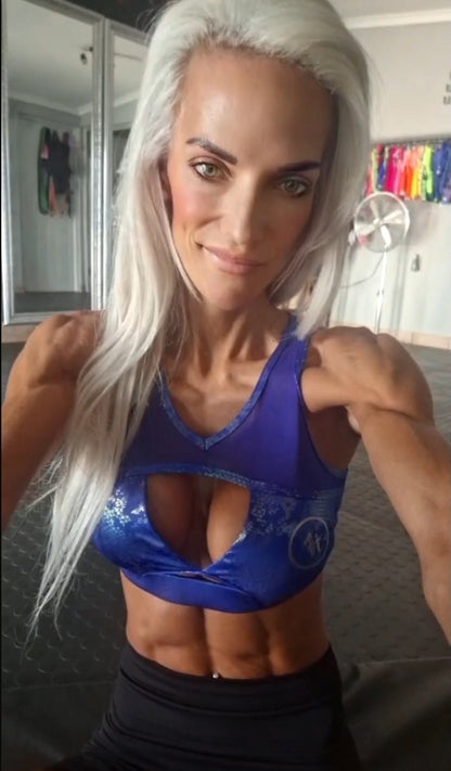 Shimmering Sapphire Sports Bra
