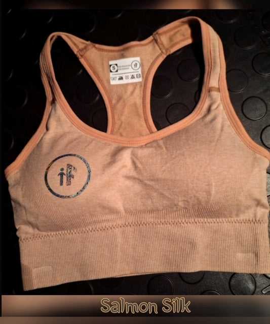 Salmon Silk Sports Bra
