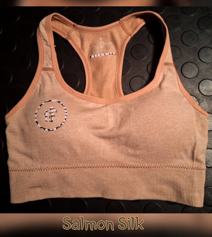 Salmon Silk Sports Bra