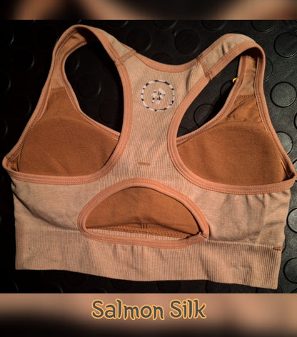 Salmon Silk Sports Bra