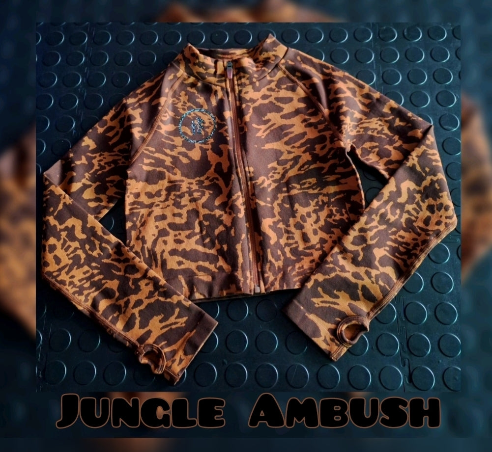 Jungle Ambush Cropped Thumbhole