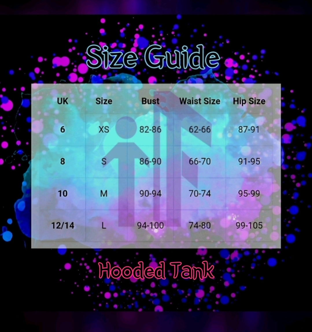 Navy punk Hooded Tanks