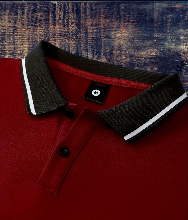 Crimson Ace Golf Shirt