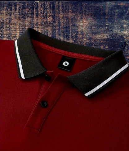 Crimson Ace Golf Shirt