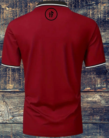 Crimson Ace Golf Shirt