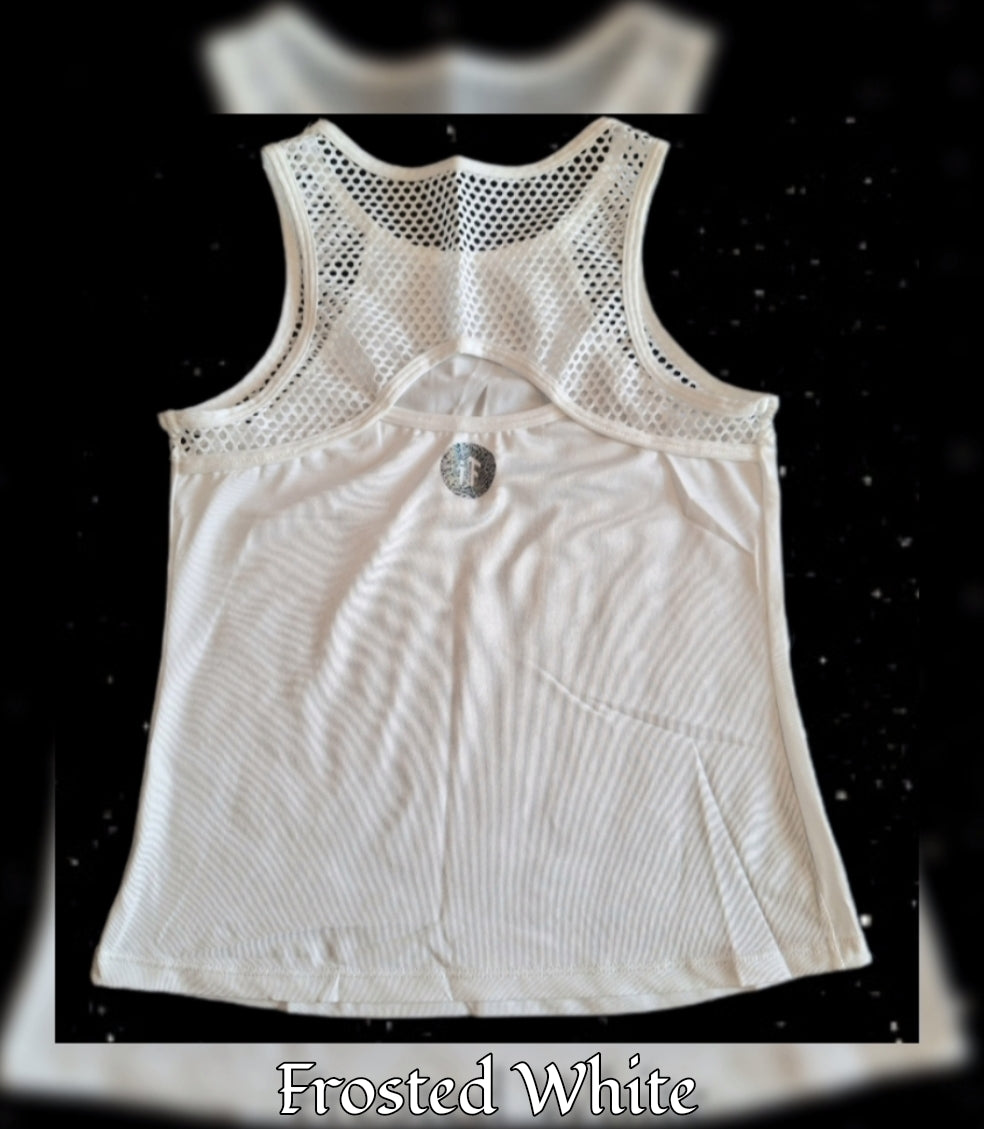 Frosted White Cut-Out Tank