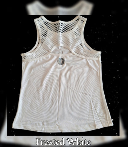 Frosted White Cut-Out Tank