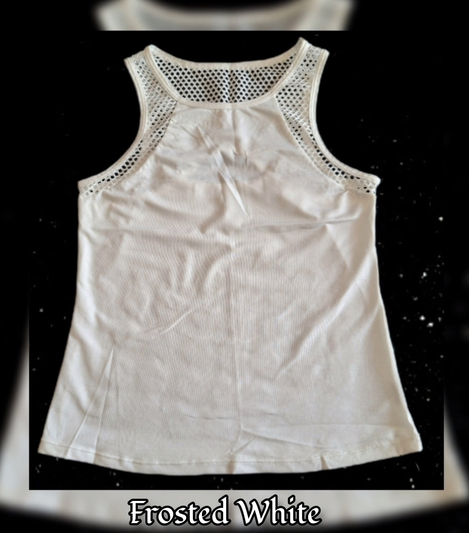 Frosted White Cut-Out Tank
