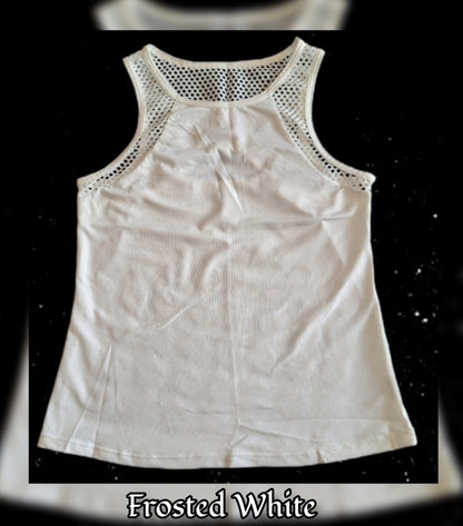 Frosted White Cut-Out Tank