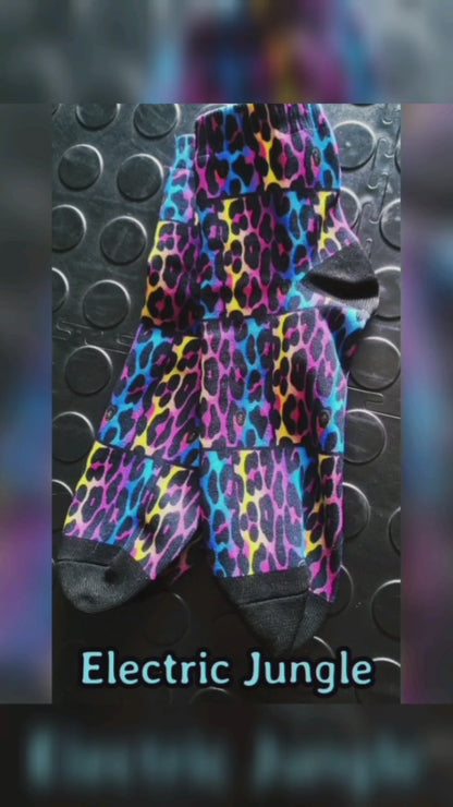 Electric Jungle High Ankle Socks