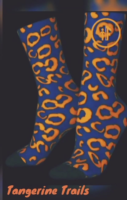 Tangerine Trails Crew Socks