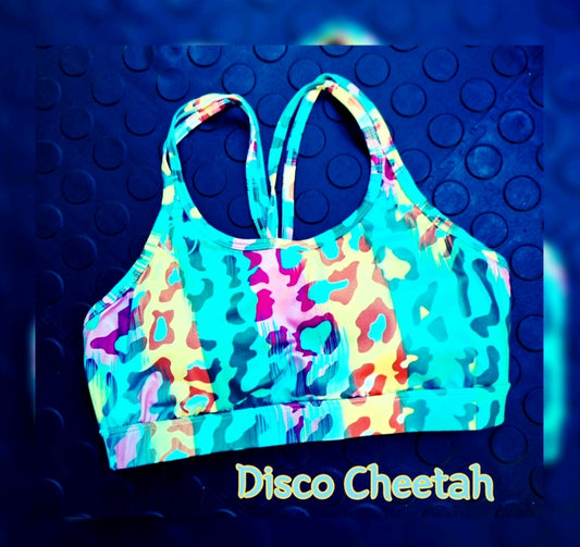 Disco Cheetah Sports Bra